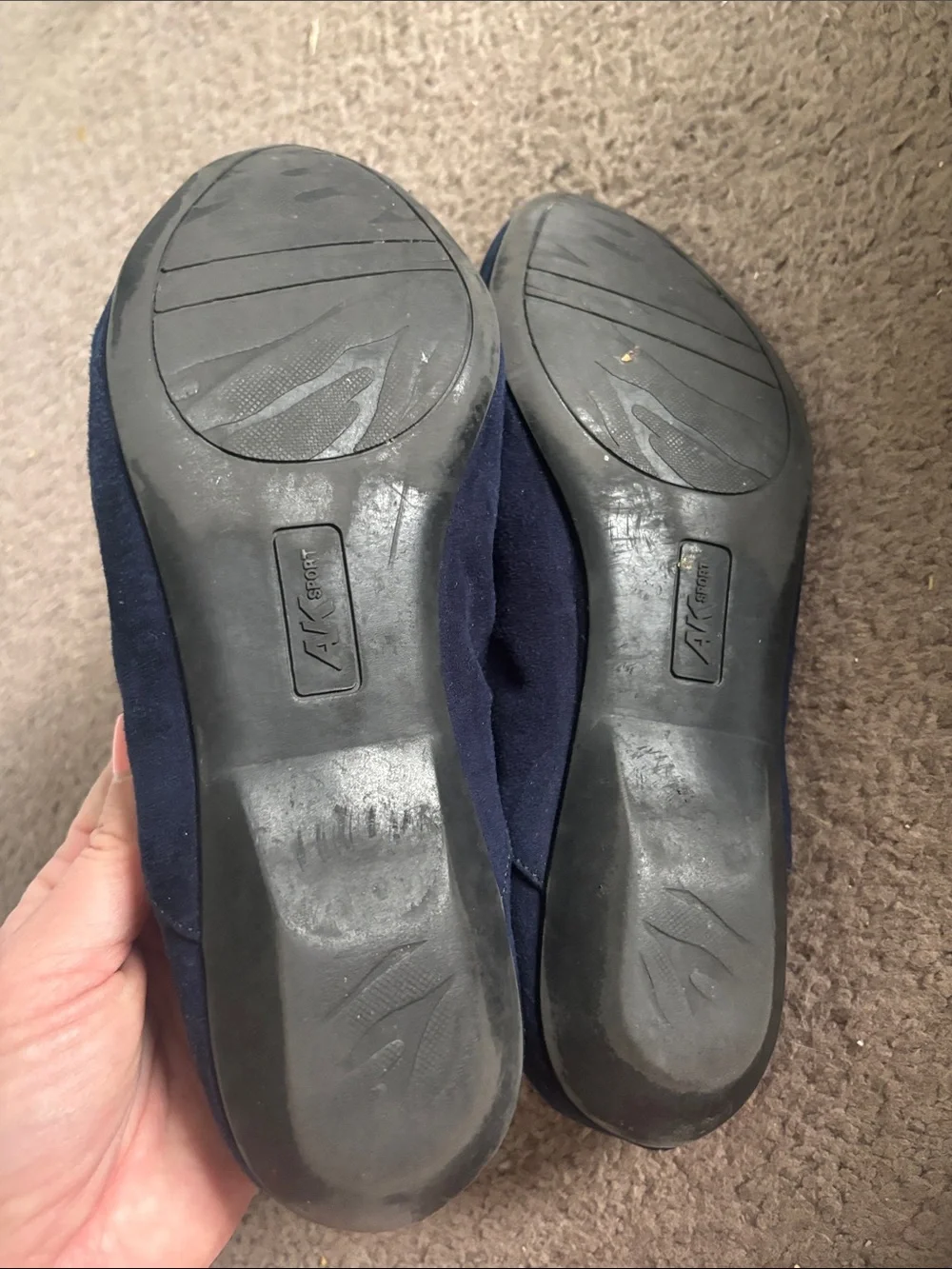 Navy Pointed Toe Loafers